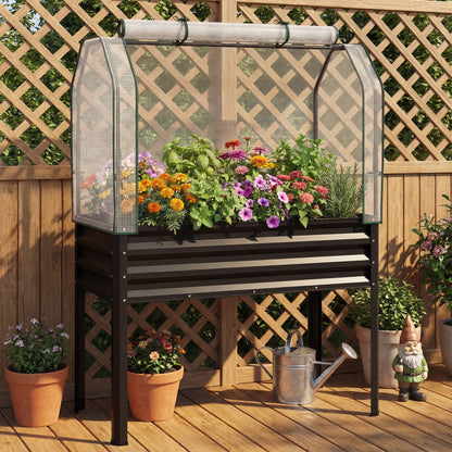Galvanized Raised Garden Bed With Legs, Greenhouse Cover, Black Raised Garden Beds at Gallery Canada