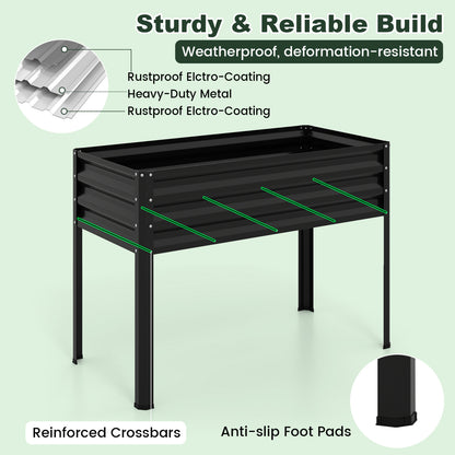 Galvanized Raised Garden Bed With Legs, Greenhouse Cover, Black Raised Garden Beds at Gallery Canada