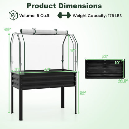 Galvanized Raised Garden Bed With Legs, Greenhouse Cover, Black Raised Garden Beds at Gallery Canada