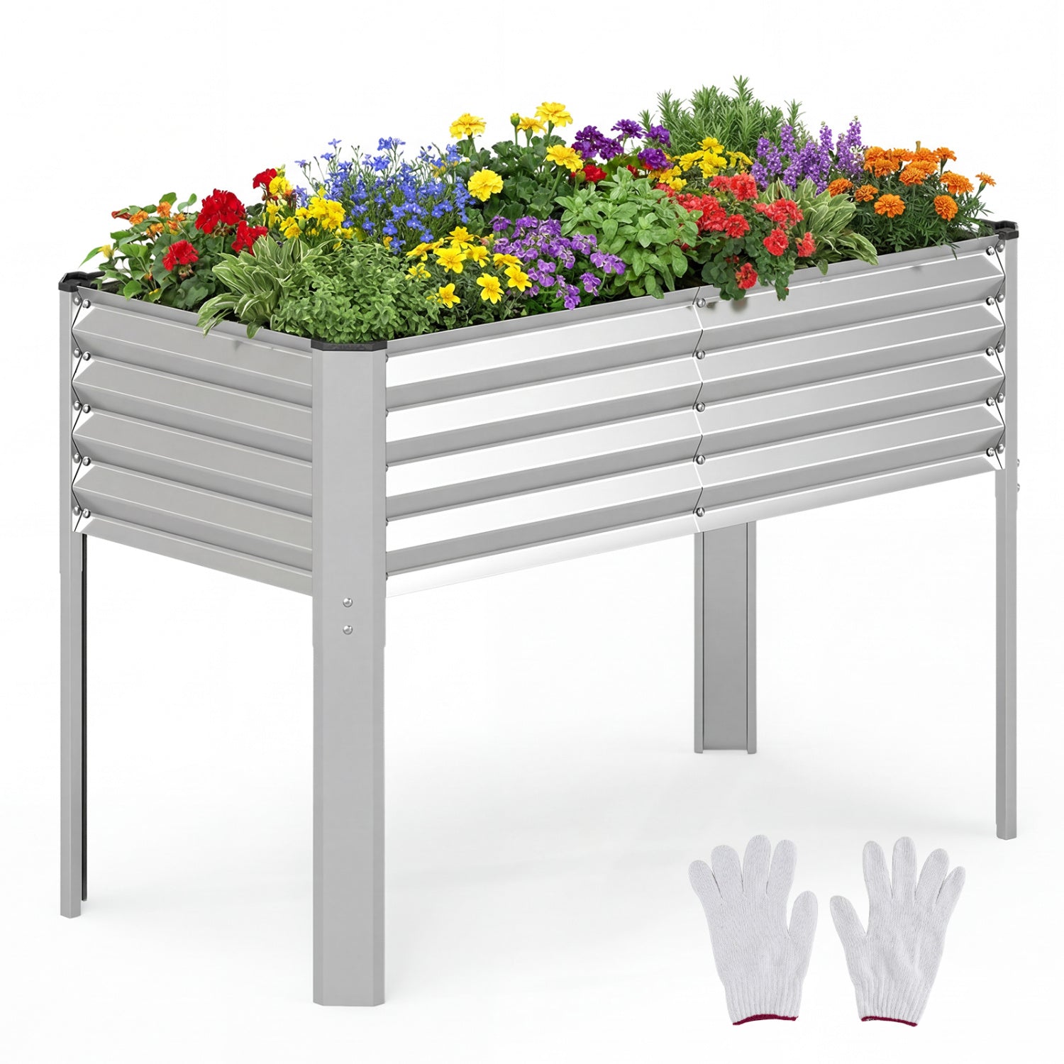 Galvanized Raised Garden Bed With Legs, 46