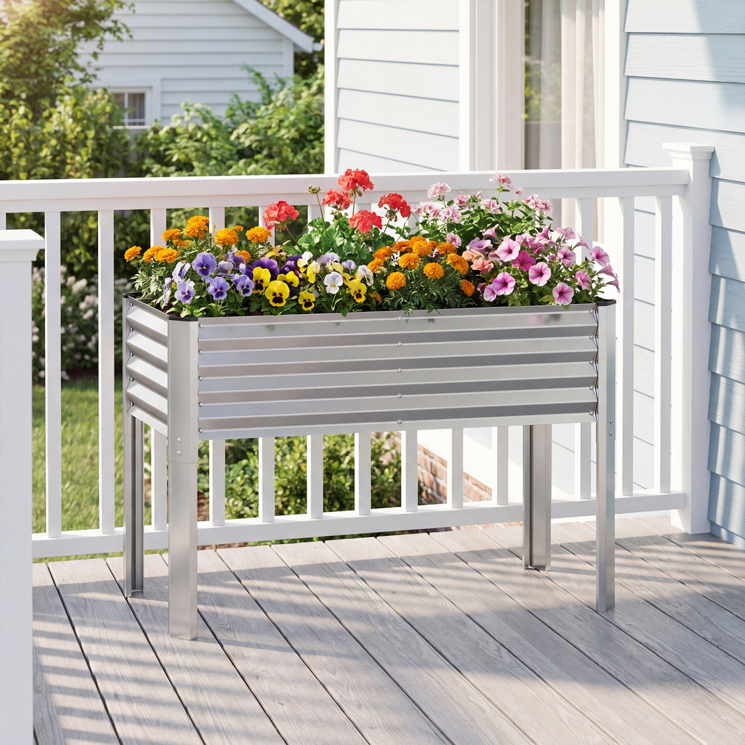 Galvanized Raised Garden Bed With Legs, 46