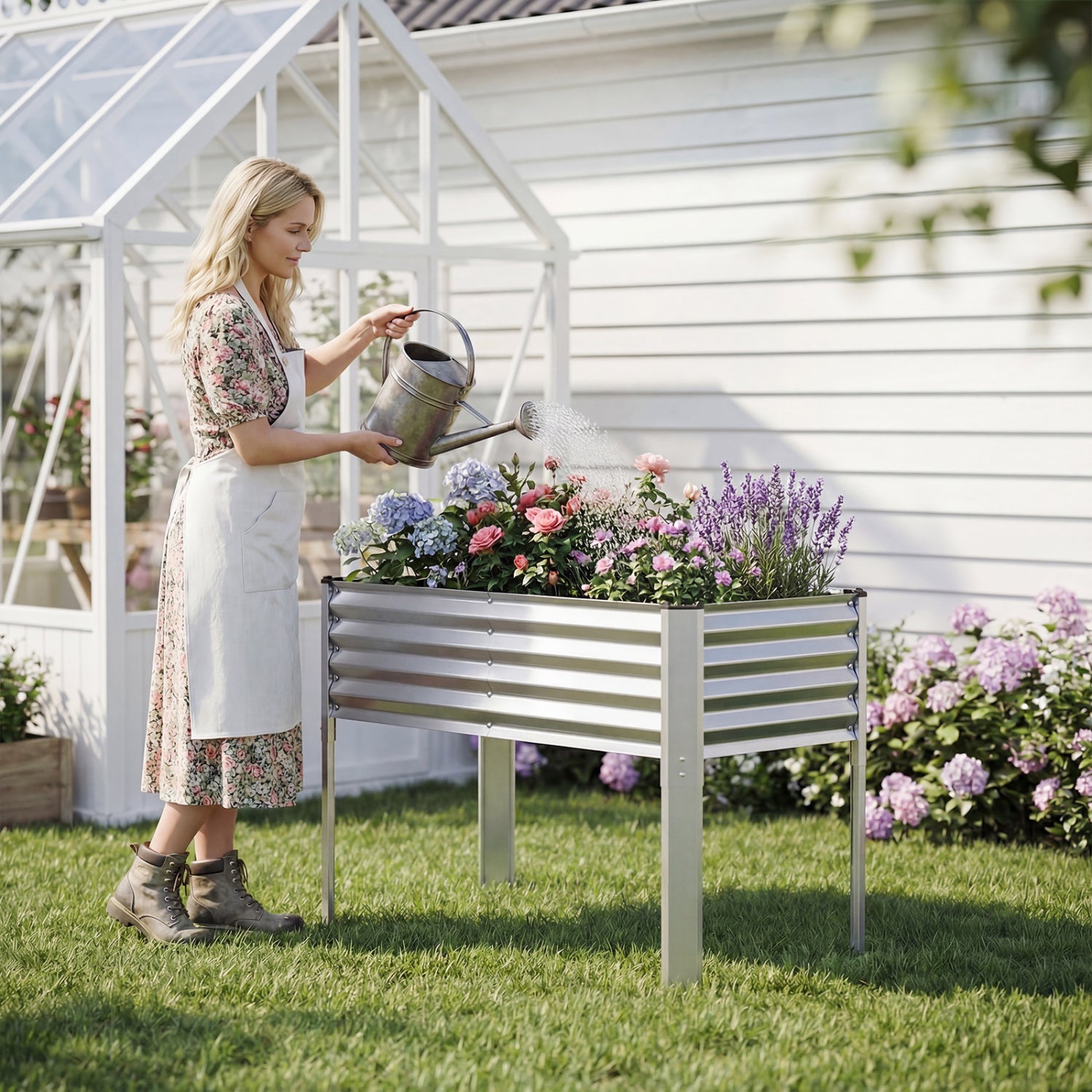 Galvanized Raised Garden Bed With Legs, 46