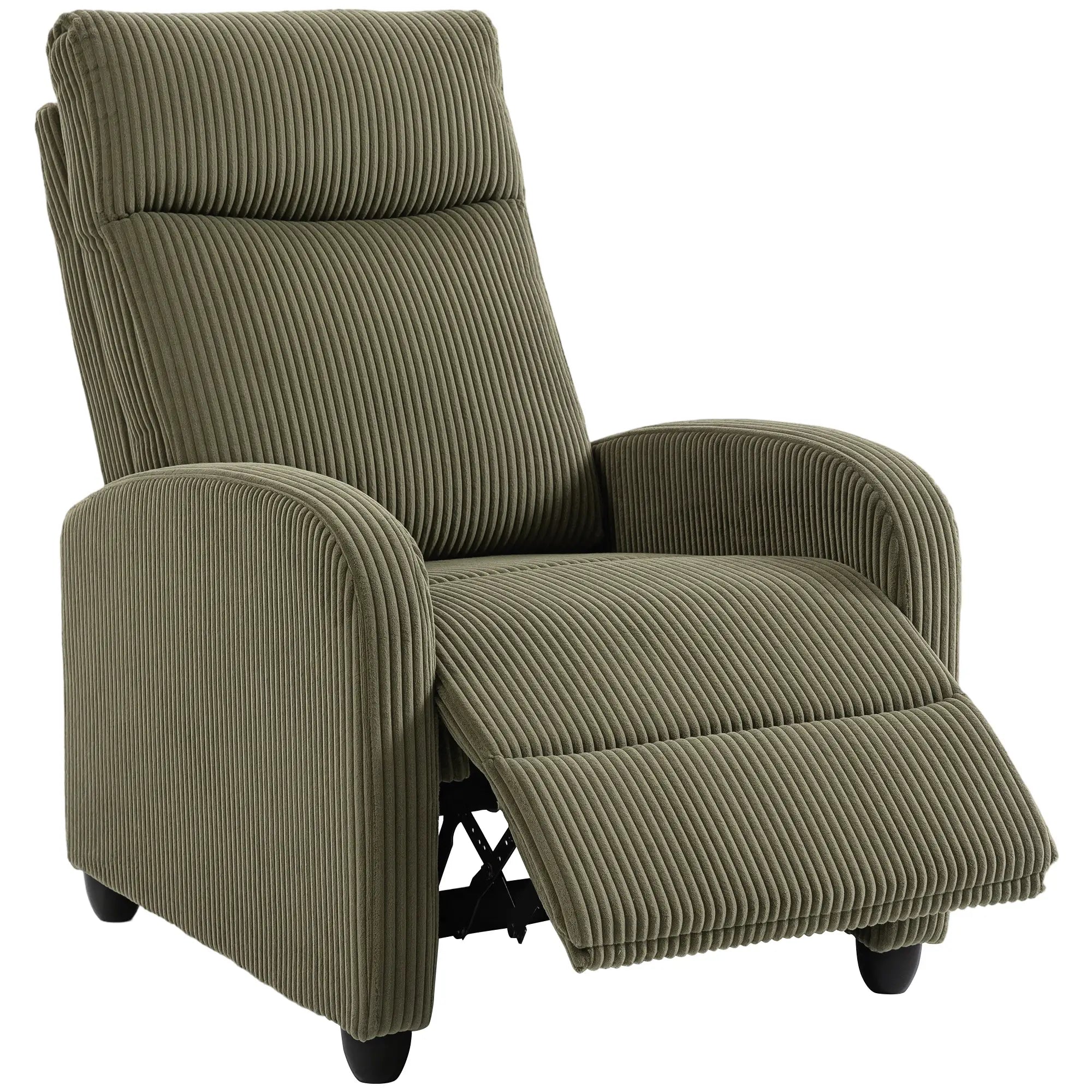 Manual Recliner Chair, Padded Seat, Living Room Seating Sofas & Reclining Chairs Dark Green at Gallery Canada