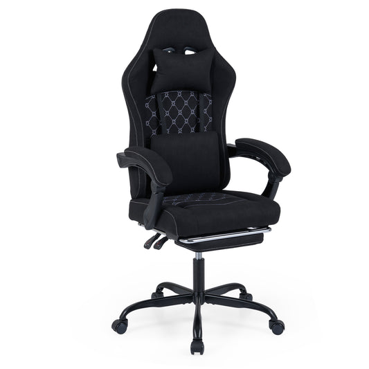 Gaming Chair Height Adjustable Computer Chair with Headrest Video Game Chair, Black