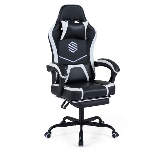 Gaming Chair Height Adjustable Computer Chair with Headrest Ergonomic Office Task Chair, Black