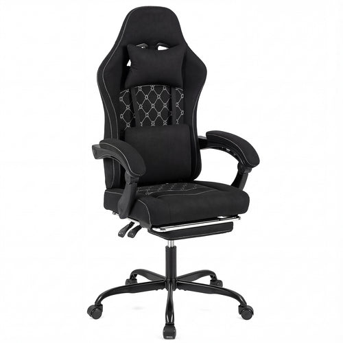 Gaming Chair Height Adjustable Computer Chair with Headrest Video Game Chair, Black