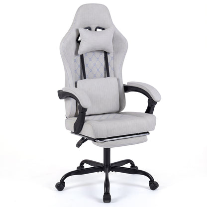 Gaming Chair Height Adjustable Computer Chair with Headrest Video Game Chair, Gray Gaming Chairs at Gallery Canada
