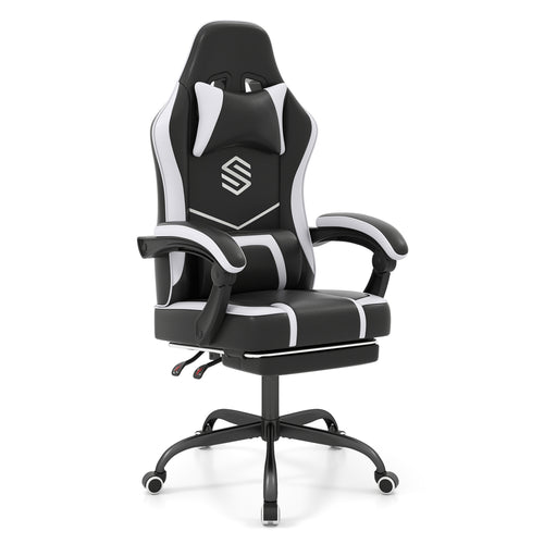 Gaming Chair Height Adjustable Computer Chair with Headrest Ergonomic Office Task Chair, Black