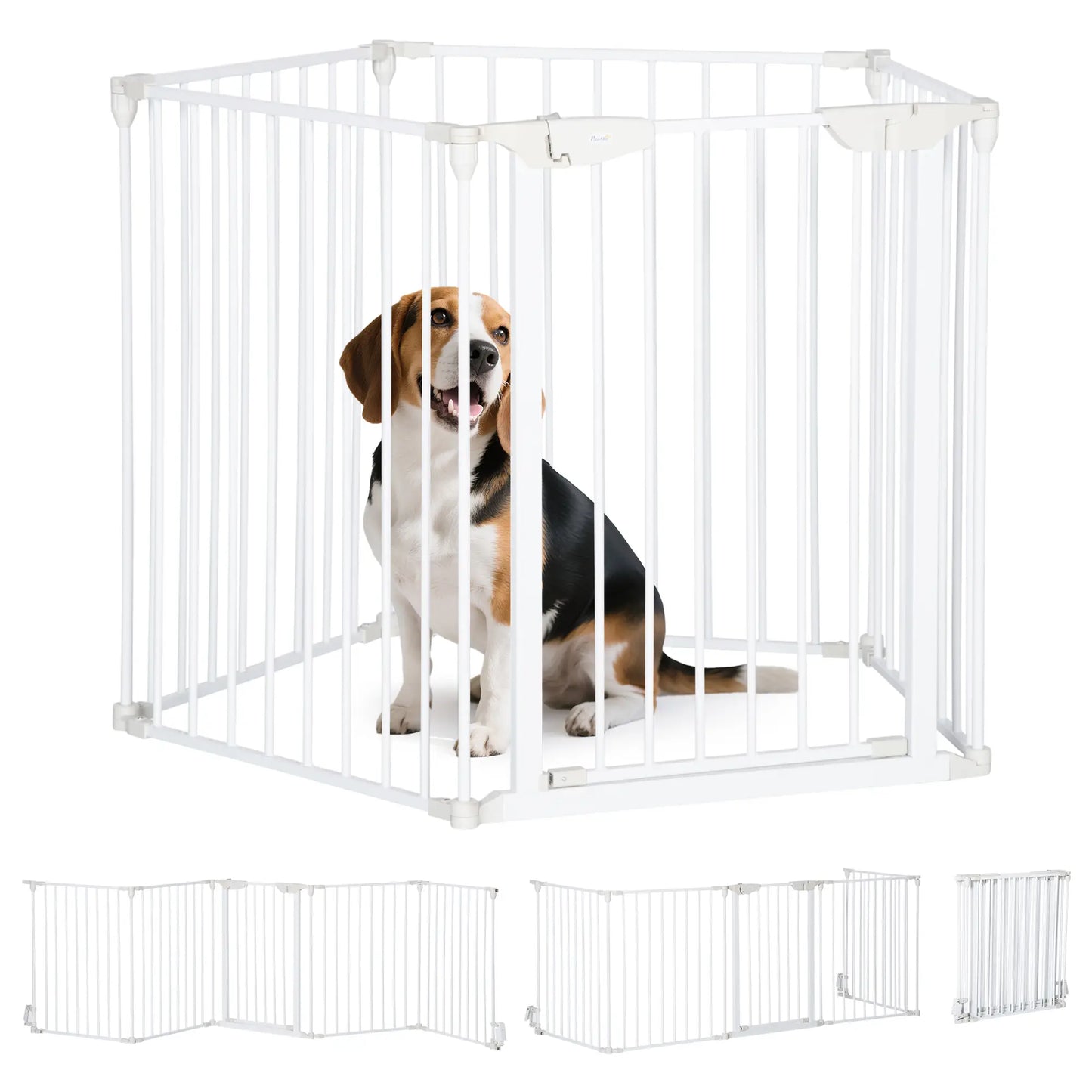 Foldable Dog Playpen, Small Medium Size, With Door, White Houses, Kennels & Pens at Gallery Canada