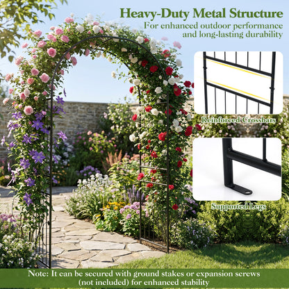 Garden Arch 87" Tall Heavy Duty Metal Arbor Trellis Outdoor Decor at Gallery Canada