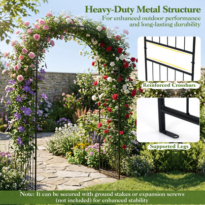Garden Arch 87" Tall Heavy Duty Metal Arbor Trellis Outdoor Decor at Gallery Canada