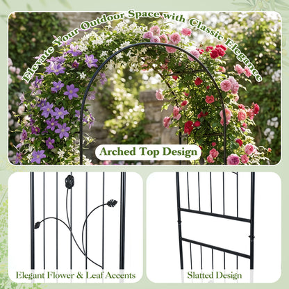 Garden Arch 87" Tall Heavy Duty Metal Arbor Trellis Outdoor Decor at Gallery Canada