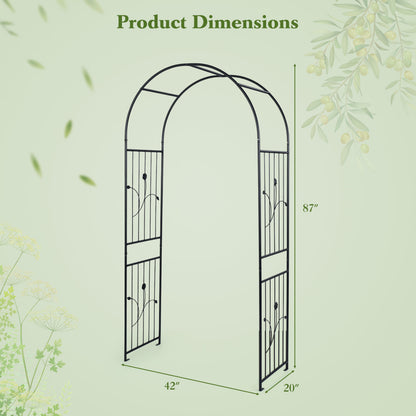 Garden Arch 87" Tall Heavy Duty Metal Arbor Trellis Outdoor Decor at Gallery Canada