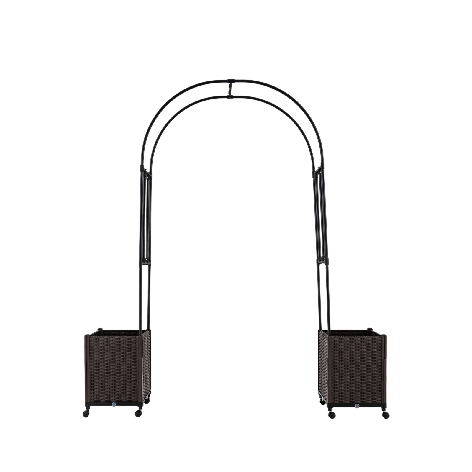 Garden Arch Trellis With 2 Self-Watering Planter Boxes, Black Plant Supports at Gallery Canada