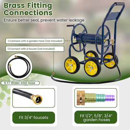 Garden Hose Reel Cart, 330 Ft, 3/4 Inch or 5/8 Inch, Blue Watering & Irrigation at Gallery Canada