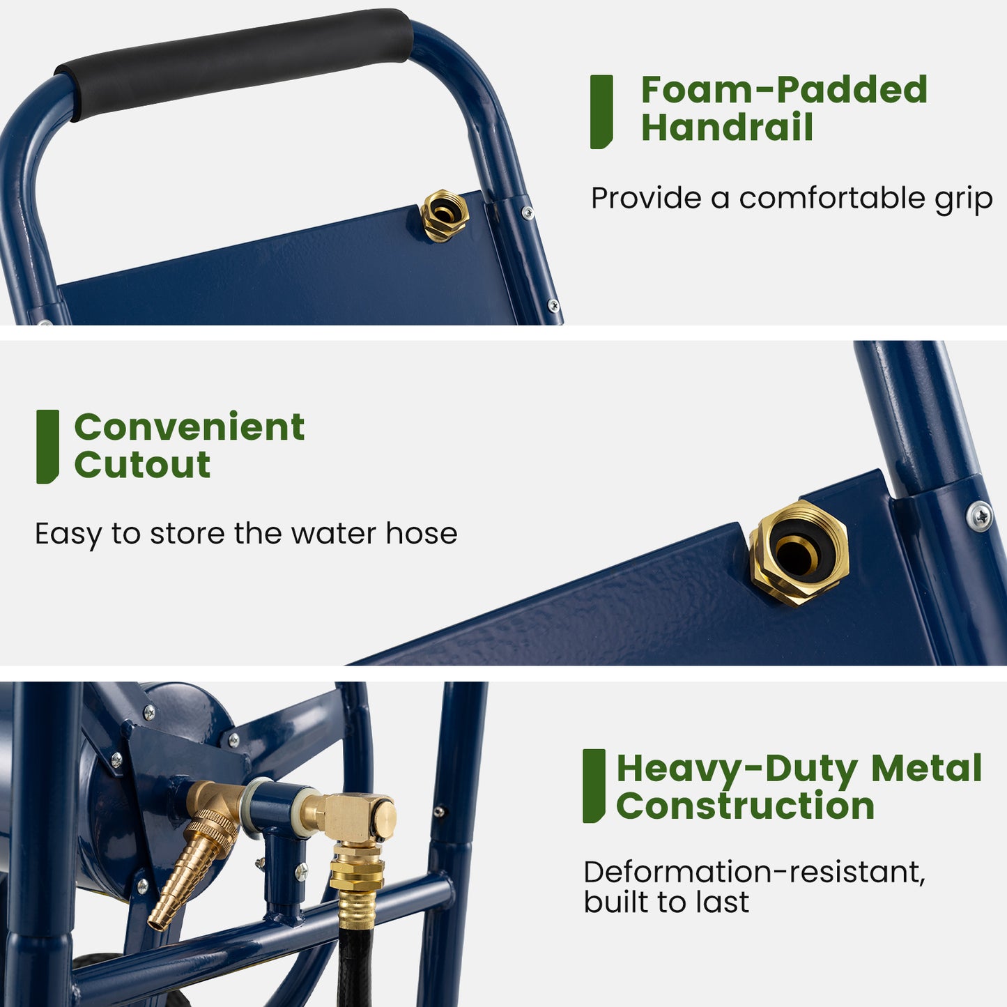 Garden Hose Reel Cart, 330 Ft, 3/4 Inch or 5/8 Inch, Blue Watering & Irrigation at Gallery Canada