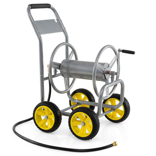 Garden Hose Reel Cart, 330ft 3/4 Inch or 5/8 Inch, Silver Watering & Irrigation Silver at Gallery Canada