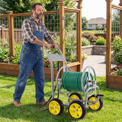 Garden Hose Reel Cart, 330ft 3/4 Inch or 5/8 Inch, Silver Watering & Irrigation at Gallery Canada