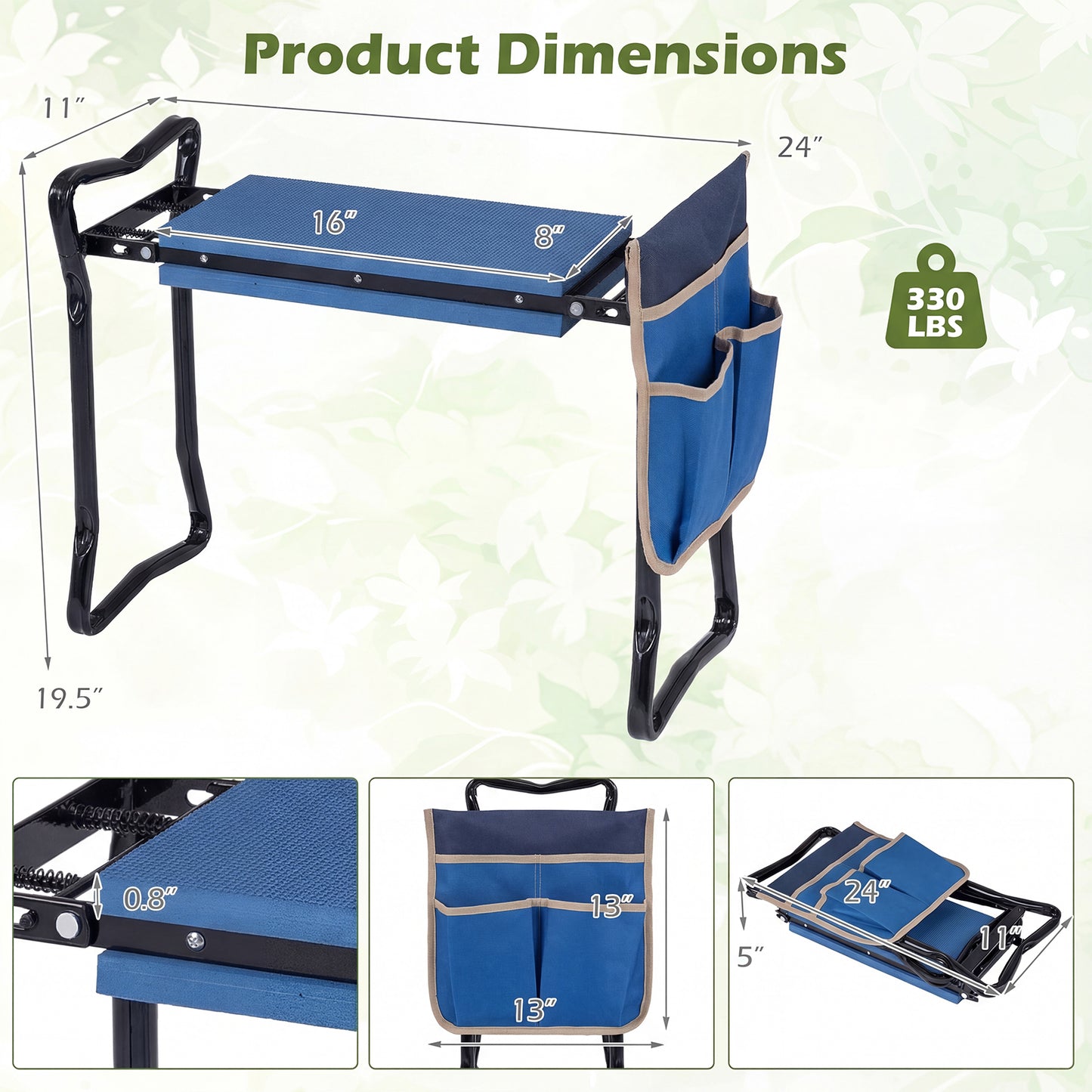 Folding Garden Kneeler And Seat, Blue Garden Tools at Gallery Canada