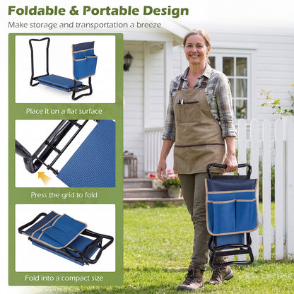 Folding Garden Kneeler And Seat, Blue Garden Tools at Gallery Canada