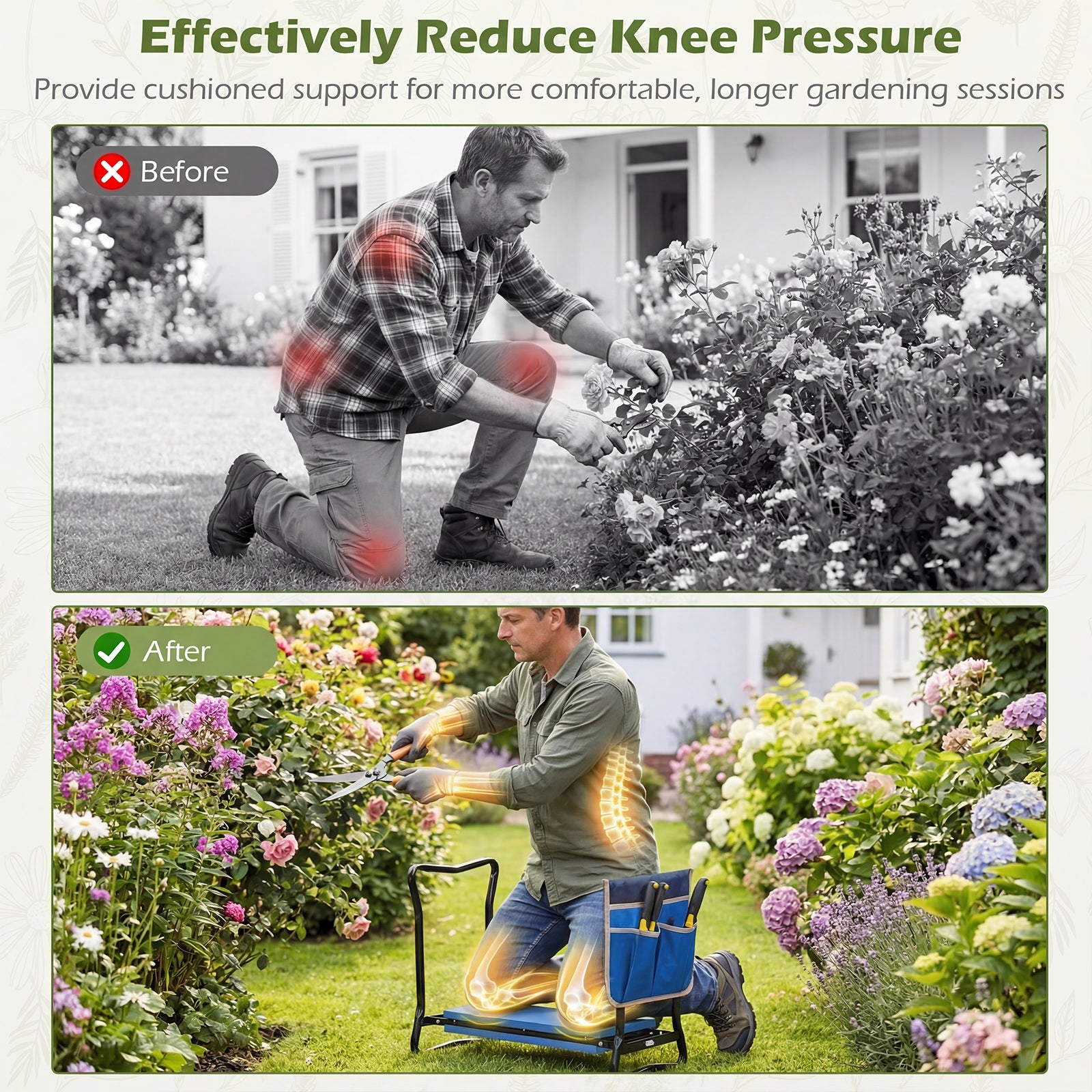 Folding Garden Kneeler And Seat, Blue Garden Tools at Gallery Canada