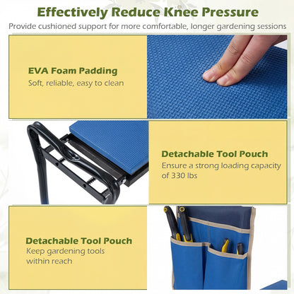 Folding Garden Kneeler And Seat, Blue Garden Tools at Gallery Canada