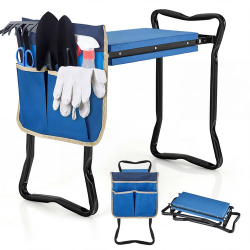 Folding Garden Kneeler And Seat, Blue