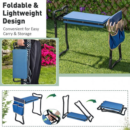 Folding Garden Kneeler And Seat, Blue Garden Tools at Gallery Canada