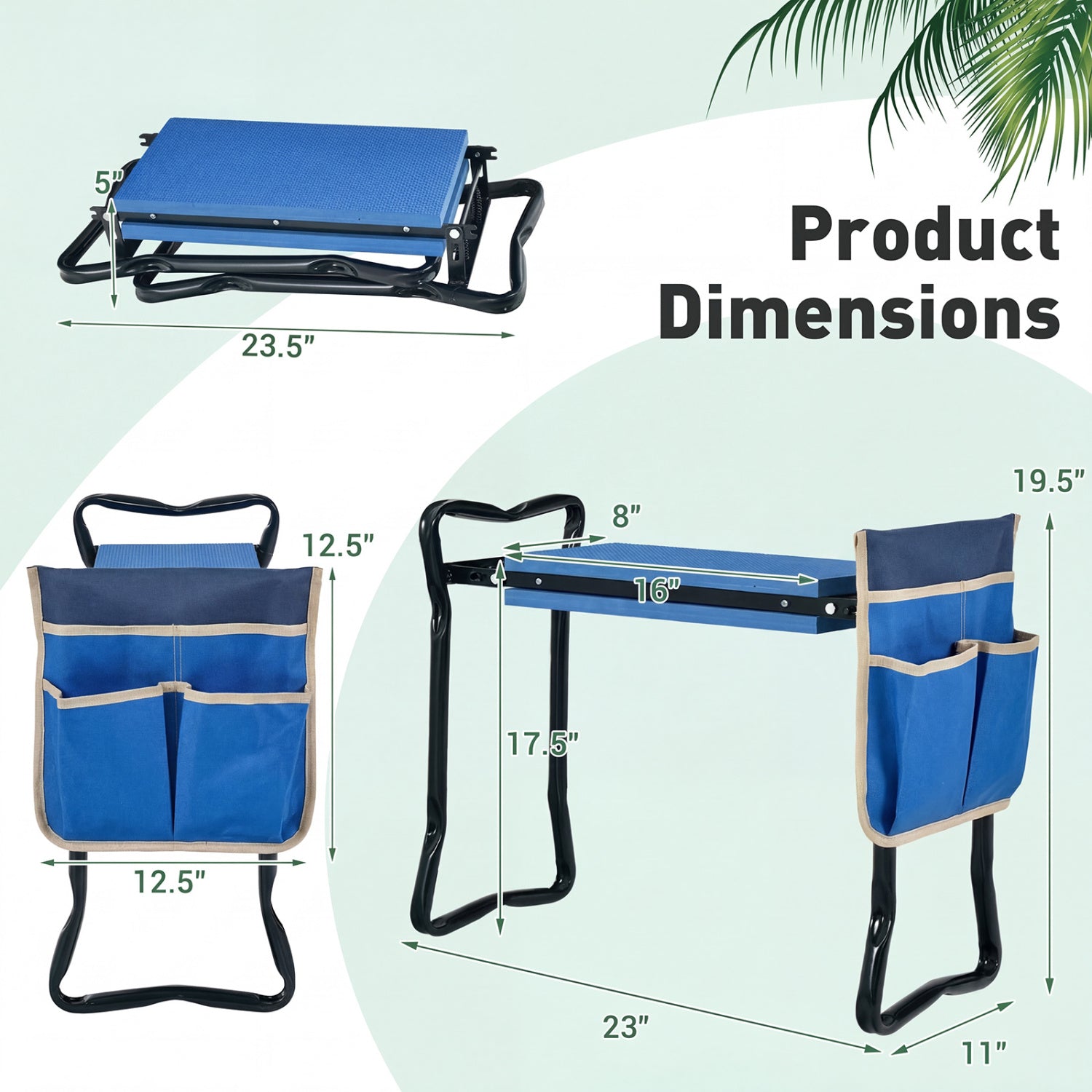 Folding Garden Kneeler And Seat, Blue Garden Tools at Gallery Canada