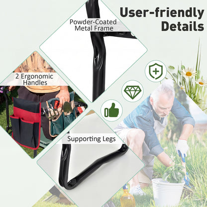 Folding Garden Kneeler Seat, Black Garden Tools at Gallery Canada
