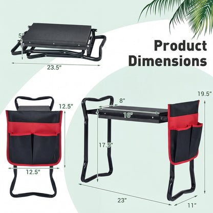 Folding Garden Kneeler Seat, Black Garden Tools at Gallery Canada