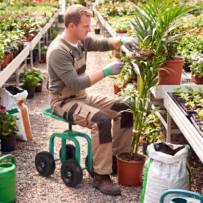 Garden Rolling Workseat, 360° Swivel, Adjustable Height, Green Garden Tools at Gallery Canada