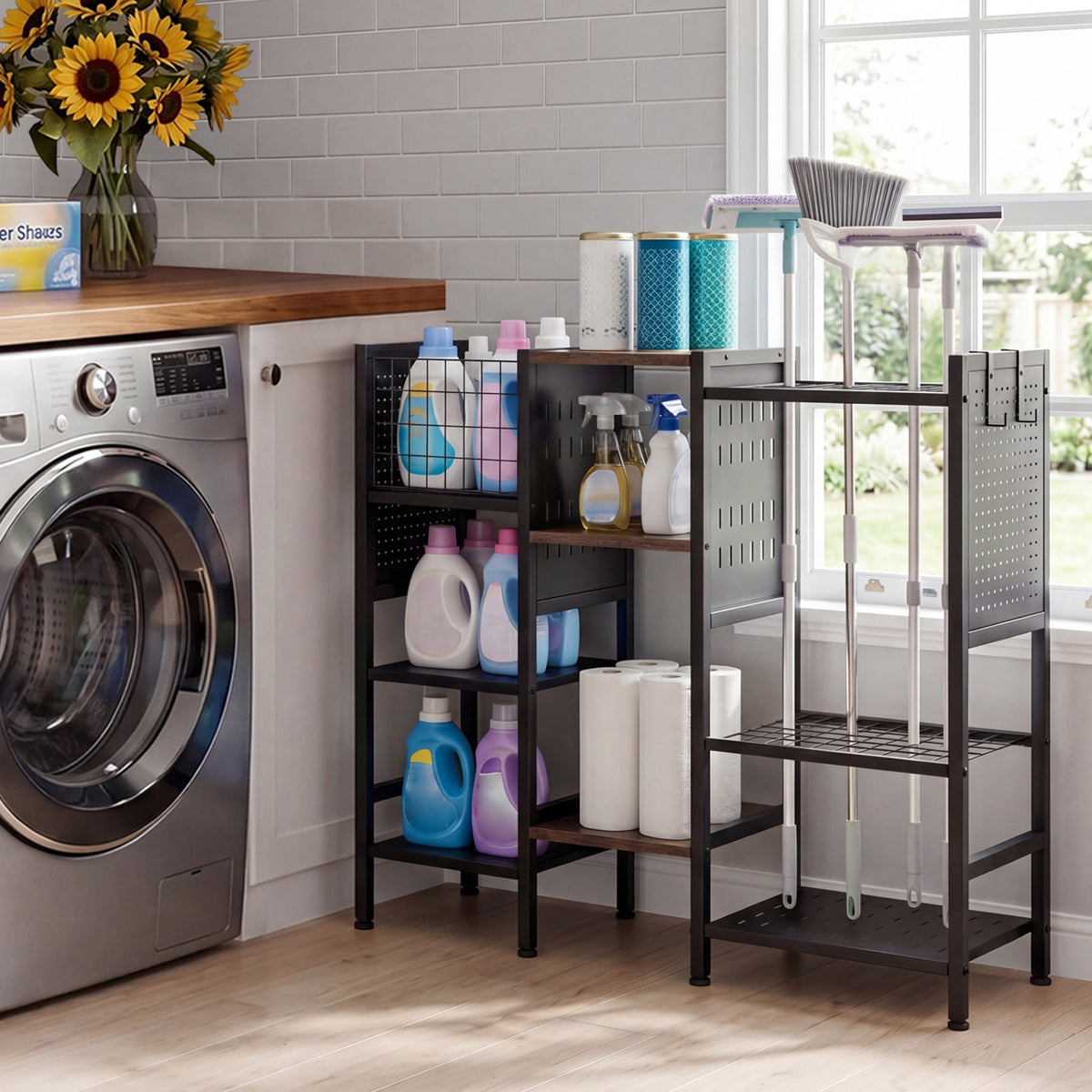Garden Tool Organizer With Wooden Shelves, Black Sheds & Outdoor Storage at Gallery Canada