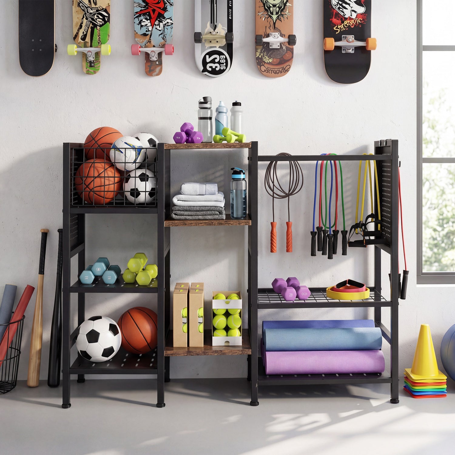 Garden Tool Organizer With Wooden Shelves, Black Sheds & Outdoor Storage at Gallery Canada