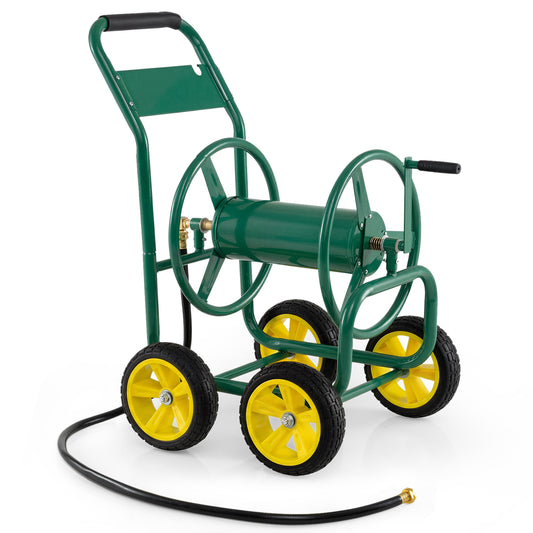 Garden Water Hose Reel Cart, 4 Wheels, Non-Slip Grip, Green Watering & Irrigation Green at Gallery Canada