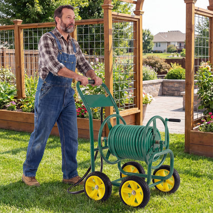 Garden Water Hose Reel Cart, 4 Wheels, Non-Slip Grip, Green Watering & Irrigation at Gallery Canada