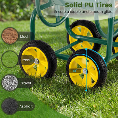 Garden Water Hose Reel Cart, 4 Wheels, Non-Slip Grip, Green Watering & Irrigation at Gallery Canada
