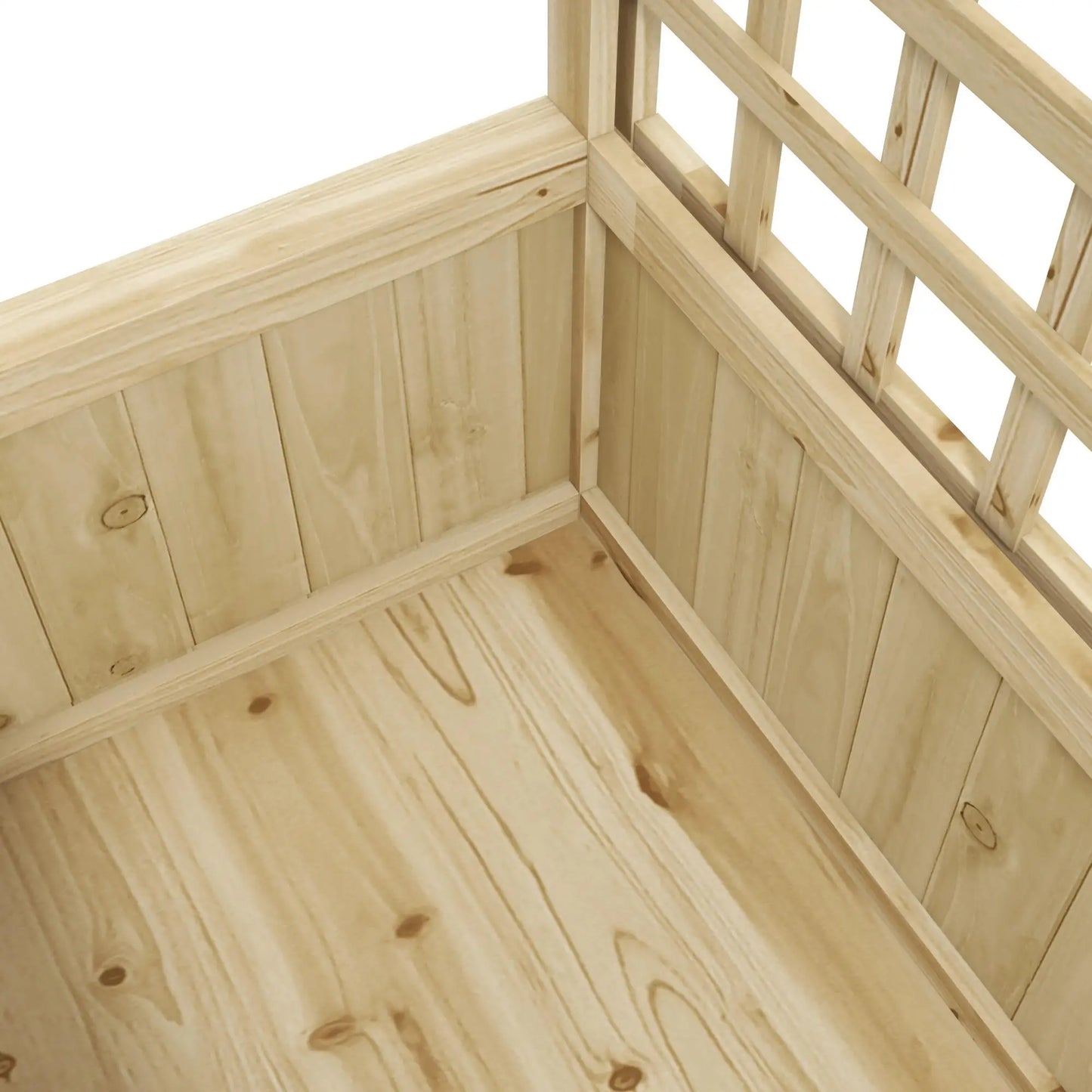 Wood Planter with Trellis, Raised Garden Bed, Privacy Screen, Natural Wood Raised Garden Beds at Gallery Canada