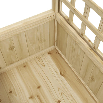 Wood Planter with Trellis, Raised Garden Bed, Privacy Screen, Natural Wood Raised Garden Beds at Gallery Canada