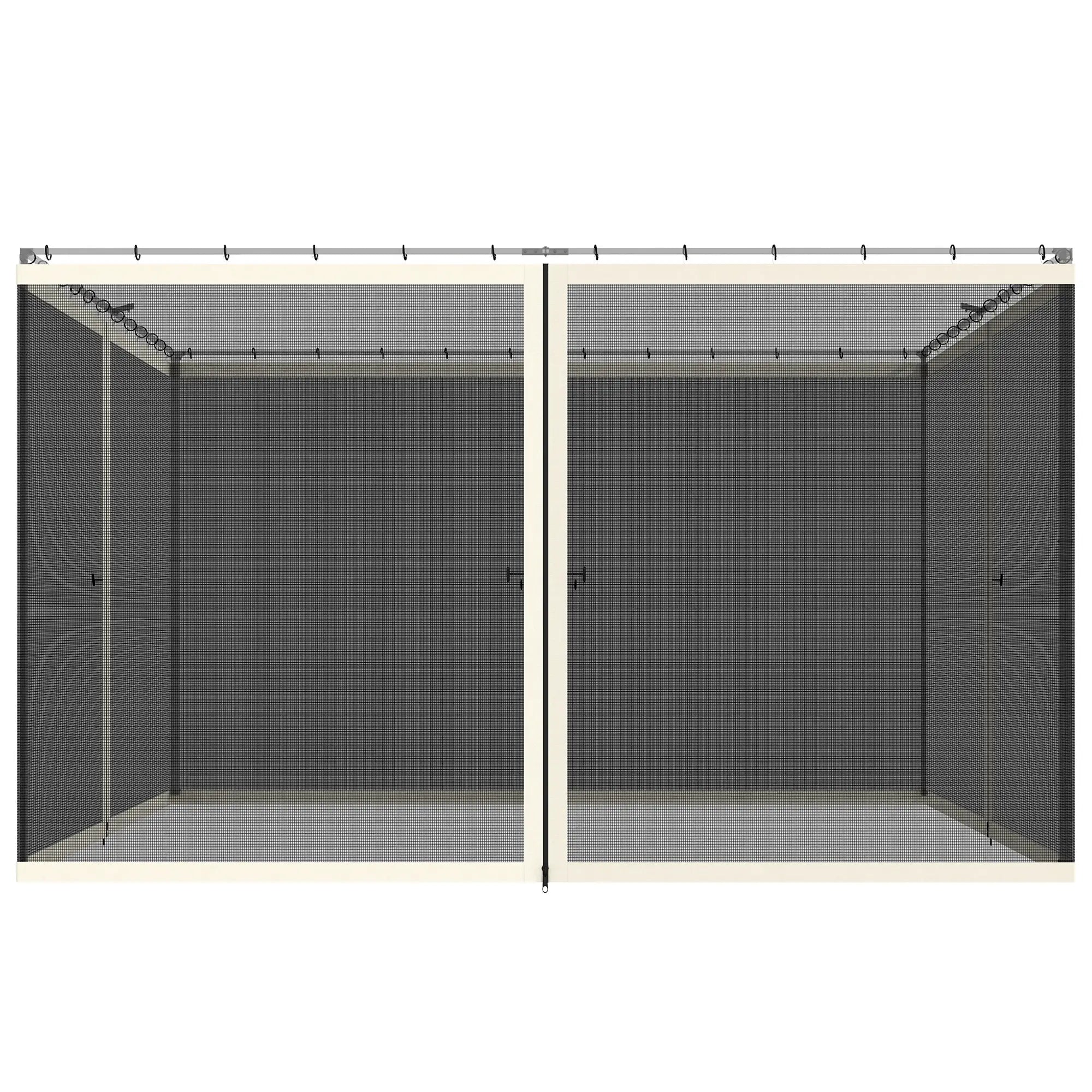 Mosquito Netting for Gazebo, 10' x 12', Cream White, Black Gazebo Sidewalls Black, Cream White at Gallery Canada
