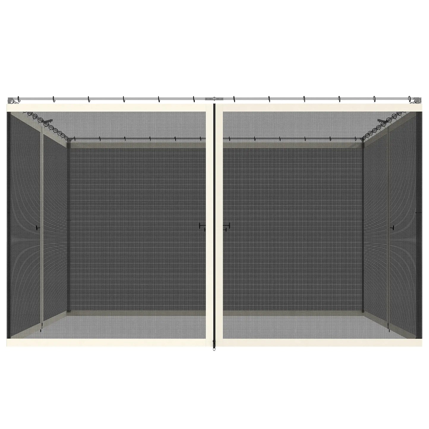 Mosquito Netting for Gazebo, 10' x 12', Cream White, Black Gazebo Sidewalls Black, Cream White at Gallery Canada
