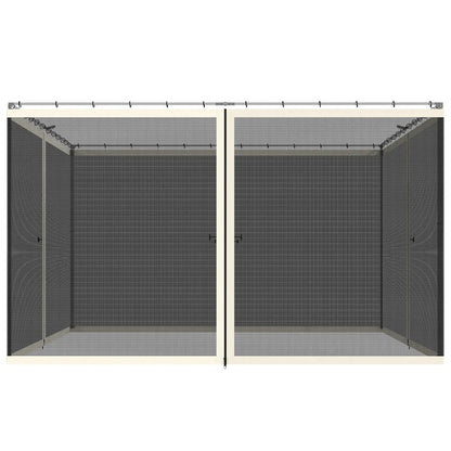 Mosquito Netting for Gazebo, 10' x 12', Cream White, Black Gazebo Sidewalls Black, Cream White at Gallery Canada