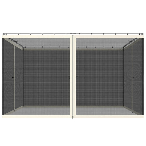 Mosquito Netting for Gazebo, 10' x 12', Cream White, Black