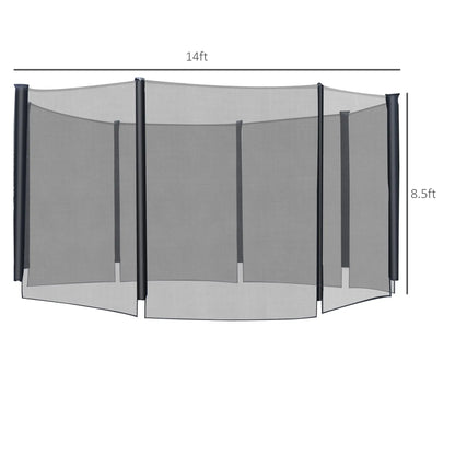 14 FT Trampoline Net Enclosure, 8 Poles, Black Trampolines at Gallery Canada