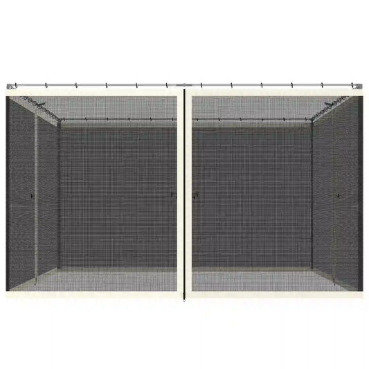 Mosquito Netting for Gazebo, 10' x 12', Cream White, Black Gazebo Sidewalls Black, Cream White at Gallery Canada