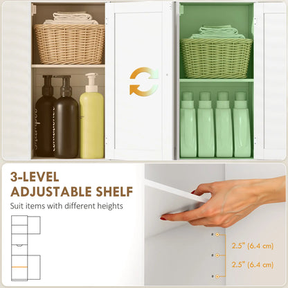 67" Tall Narrow Bathroom Storage Cabinet, LED Light, Adjustable Shelf, Drawer Freestanding Bathroom Cabinets at Gallery Canada
