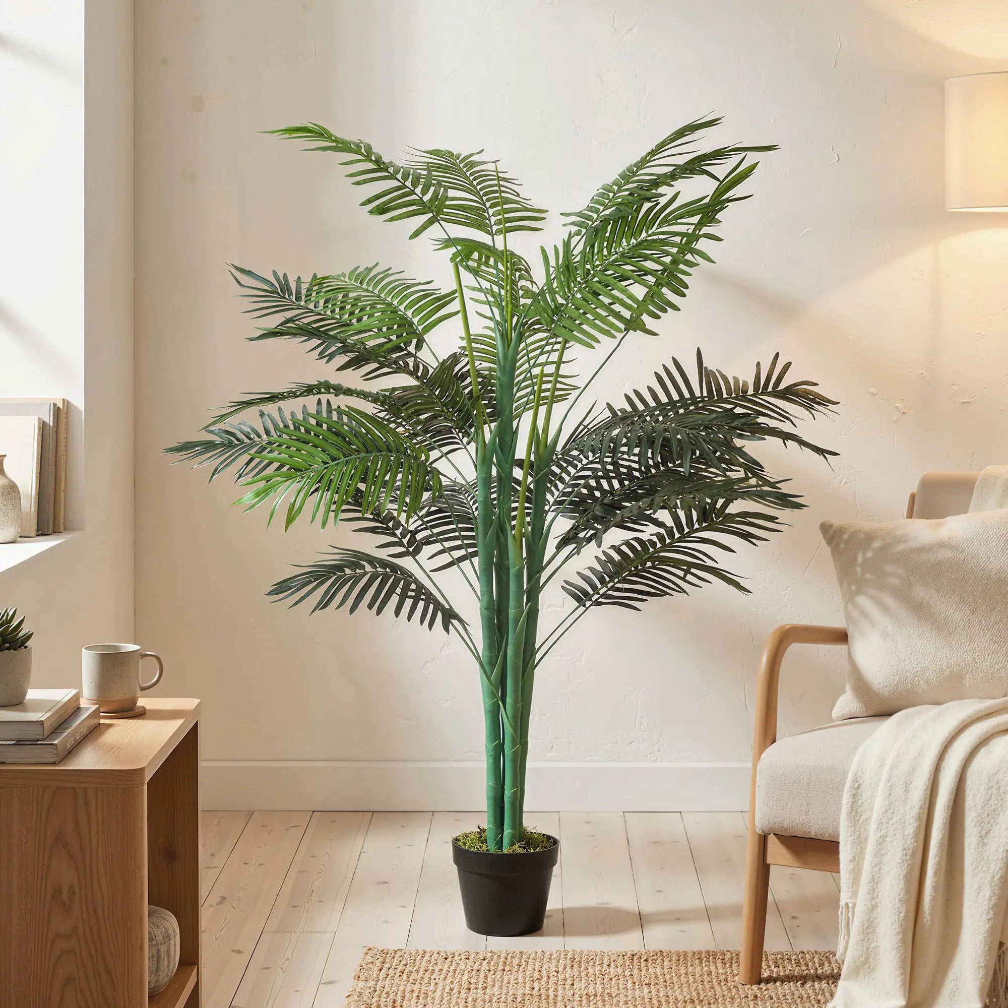 5FT Artificial Palm Tree, Lifelike Faux Plant, Indoor Decoration, Green Artificial Trees at Gallery Canada