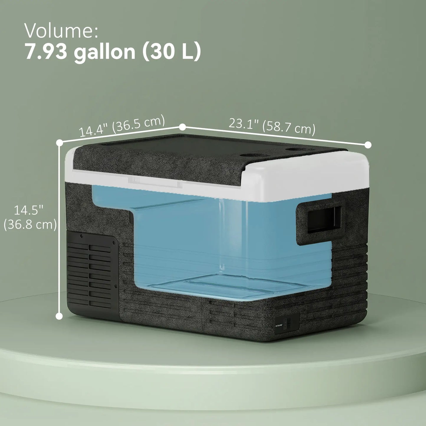 12 Volt Car Refrigerator, 32QT, -68-68 ℉, Portable Electric Cooler Car Coolers at Gallery Canada