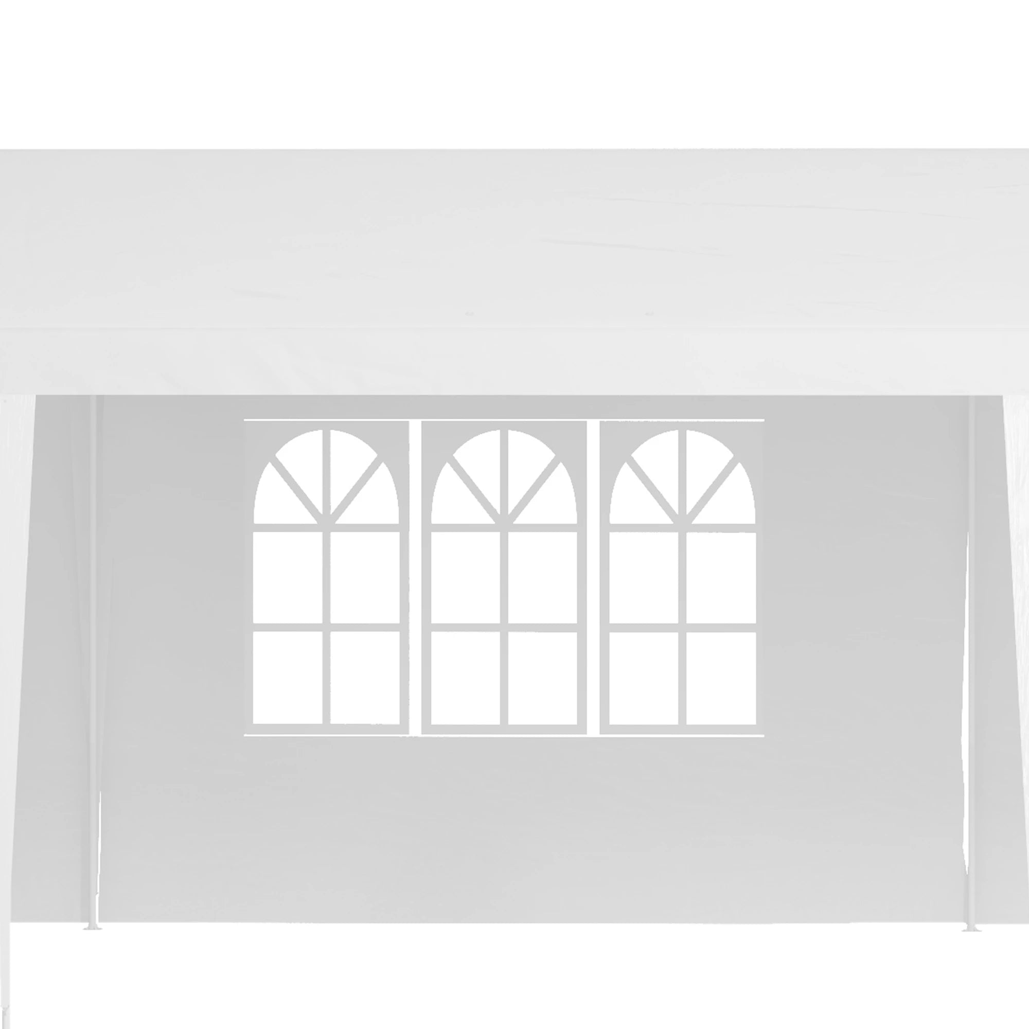 10' x 29' Party Tent, Canopy with Sidewalls, Transparent Windows, White Canopy Tents at Gallery Canada