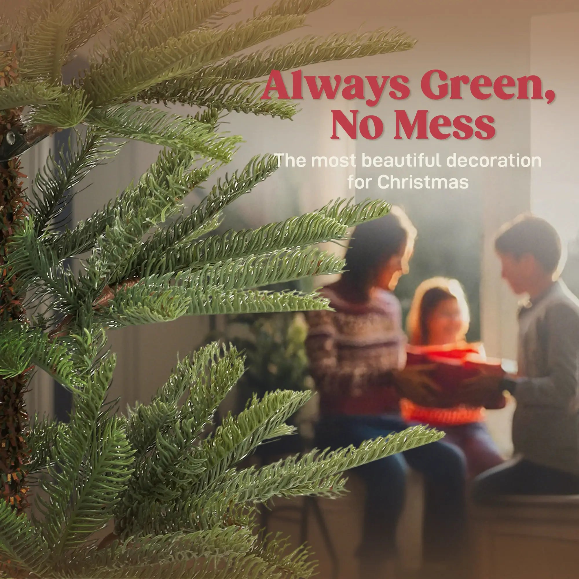 6 ft Artificial Fir Pencil Christmas Tree, Metal Stand, Green Pencil Christmas Trees at Gallery Canada